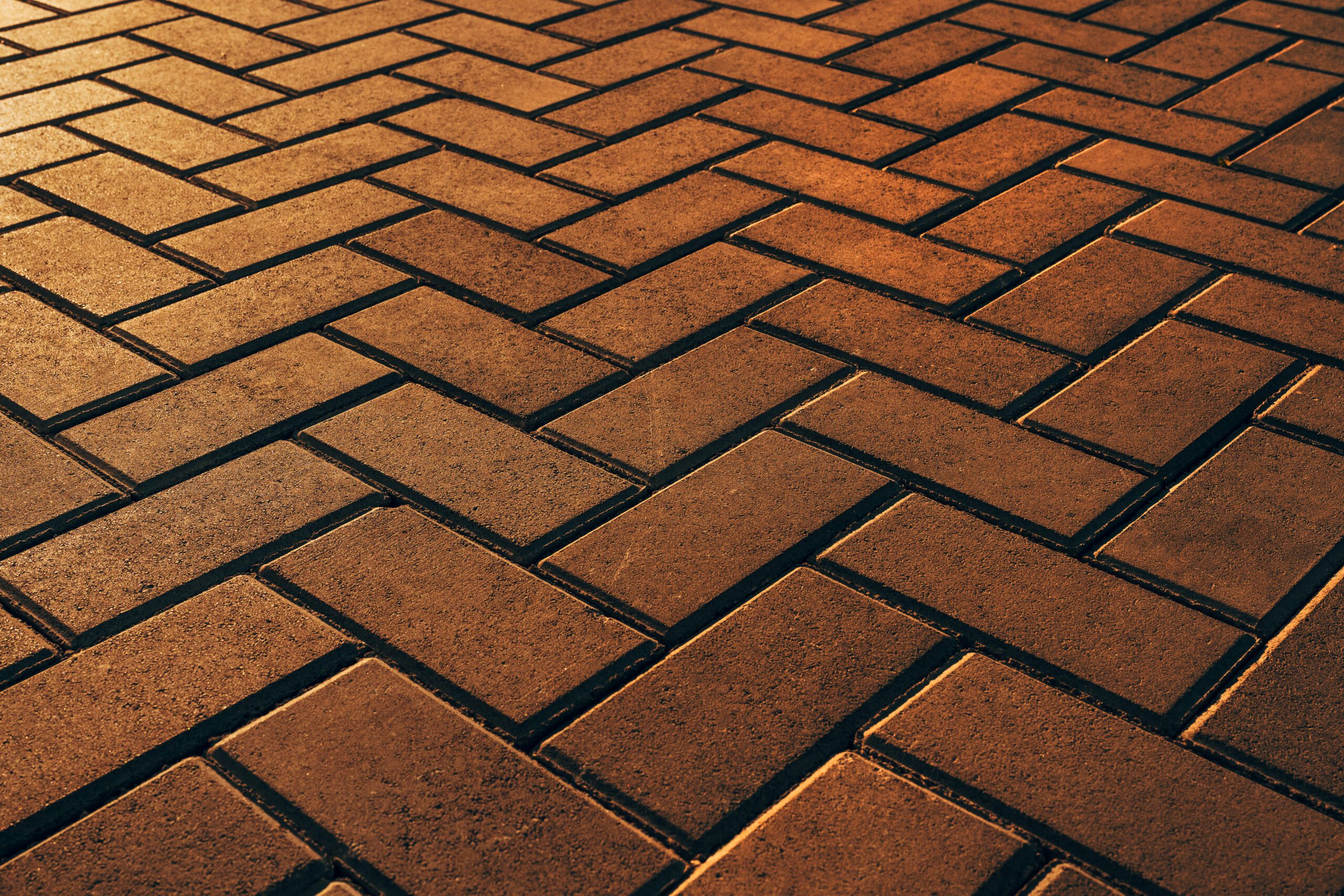 Block Paving And Patio 7 Paving bricks in diminishing perspective as abstract background, selective focus