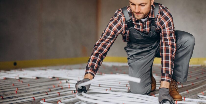 Electrical Safety Zones in Bathrooms (Ireland & UK Explained) 1 putting floor heating pipes